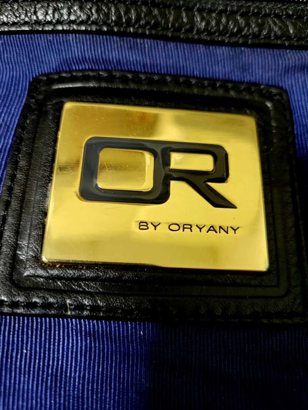 orYANY Black Leather Hobo with Gold-Tone Accents